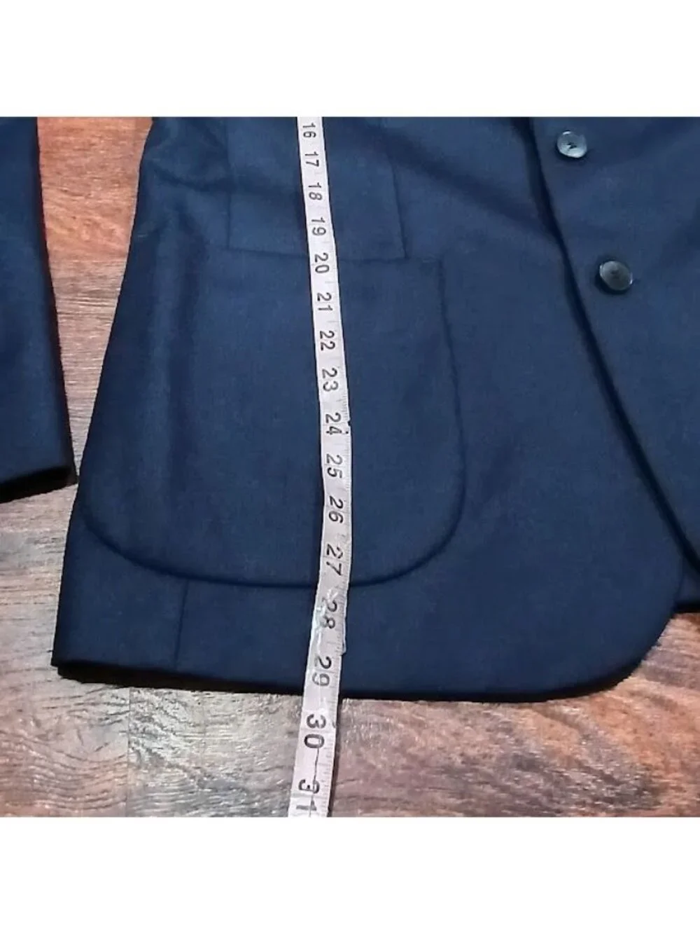 Sandro Paris Mens Navy Wool Preppy LondonSuit Blazer Jacket Slim Fit 2-Button - Picture 7 of 16